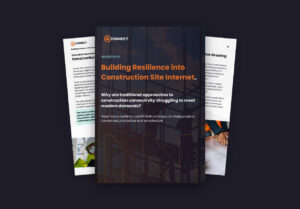Cover of the UK Connect whitepaper on construction site internet resilience.